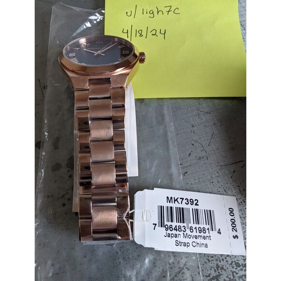 Michael Kors Lennox Rose Gold-Tone Watch MK7392 including box, Like New - Picture 7 of 8